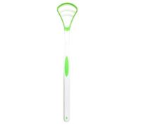 Grattoir à langue en Silicone avec poignée, outil de nettoyage Double face 1 pièces(Green)