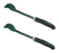 Grattoir à long manche, 2 pièces de 9, 8 pouces, outils de nettoyage pour tondeuse à gazon en métal avec poignée en caoutchouc, grattoir pont tondeuse gazon facile nettoyer, accessoires