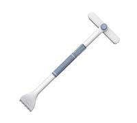 Grattoir à Neige, Brosse à Neige, Pelle, Outil de déneigement for Voiture, Outil de Nettoyage de Pare-Brise, Outil d'hiver(Telescopic-White)