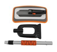 Grattoir à Neige de Voiture avec poignée en Alliage d'aluminium, grattoir à Glace pour Pare-Brise de Voiture et Balai à Neige, Outil de déneigement Efficace avec poignée (Orange)