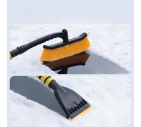 Grattoir à neige extensible fabriqué à partir d'aluminium EVA ABS avec tête amovible pour un nettoyage efficace du gel et de la glace sur les voitures avec poignée antidérapante confortable (B)