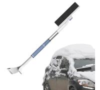 Grattoir à neige pour voiture - ABS + éponge + poteau en aluminium en acier inoxydable Brosse de dégivrage bleu, gris Pelle à neige pour voiture | Brosse rotative à 360 degrés Pelle à neige