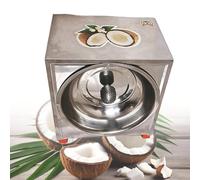 Grattoir à noix de coco en acier inoxydable, machine de traitement verticale, épaisseur uniforme, performance puissante pour les magasins de desserts, préparation des aliments