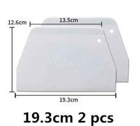 Grattoir À Pâte À Pizza En Plastique,Tableau Blanc,Coupe-Pâte De Façon Spectaculaire,Outils De Spatules À Gâteau,Assemblage D'ezoid,Couteau De Poupée Jxbaker - Type 19.3cm 2 Pcs