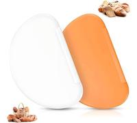 Grattoir à Pâte en Plastique Coupe pâte,2 Pièces Racloir Spatules pour Pain Cuisine, Crêpes,pour Pate Fromage Chocolat,15,2x10,3cm(Orange,Blanc)