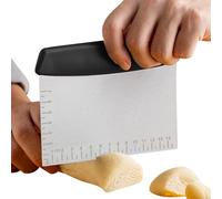 Grattoir à pâte, grattoir à pâtisserie Pro - Coupe-pâte pour pâte à et à pizza - Coupe-pâte à et à pizza polyvalent poli avec échelle de mesure gravée pour chauffante à dessus plat