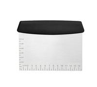 Grattoir à pâtisserie Pro, coupe-pâte et grattoir - Hachoir à grattoir pour chauffante - Coupe-pâte à et à pizza polyvalent poli avec échelle de mesure gravée pour chauffante à dessus plat