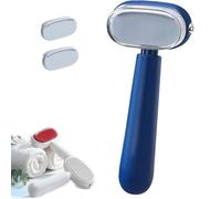 Grattoir à pieds double face pour l'élimination des callosités, rasoir de précision et tampon de lissage en un seul outil, limes à pieds en acier inoxydable (Blue)