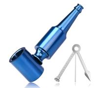 Grattoir à pipe pour bouteille de bière, ensemble de pipe à tabac pour pipe à tabac, cendrier de nettoyage amovible, outils de nettoyage de tuyau, divers accessoires pour les amateurs de pipe (bleu)