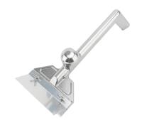 Grattoir à Plancha, Outil de Nettoyage de Gril en Aluminium à Long Manche Durable de qualité Supérieure pour Un Usage Domestique et Commercial avec 4 Lames de Rechange