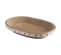 Grattoir à Recycler | Planchette à Pince pour Chat | Poteau Ovale pour Chat | Arbre à Chat d'intérieur pour Chats d'intérieur Qui dorment