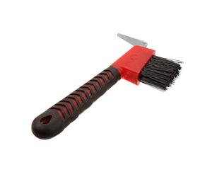 Grattoir à sabots de cheval - Grattoir à sabots et brosse - Poignée douce et stable - Outil de nettoyage ergonomique pour les amateurs de chevaux - Accessoire d'équitation - Articles de soins