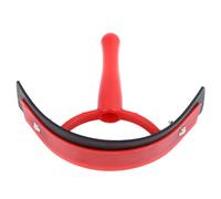 Grattoir à sueur pour chevaux, conception large et efficace, poignée confortable, séchage rapide, coins arrondis sûrs pour le bain et le toilettage des chevaux, plastique PP (Rouge)