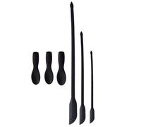 Grattoir à verre en silicone - Applicateur de précision avec long manche - Pointe en caoutchouc souple - Passe au lave-vaisselle - Résistant à la chaleur - Mélangeur culinaire pour fond de teint