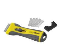 Grattoir à vitres, poignée softgrip, jaune/gris