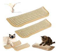 Grattoir avec Herbe à Chat, Oreiller en Sisal Naturel, Griffoir pour Chat RéSistant Aux Morsures avec Sachet d'herbe à Chats IntéGré pour Jouer, MâCher Et Soulager L'AnxiéTé (Mix,2PCS)
