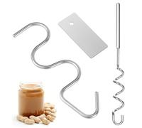 Grattoir d'Agitateur de Beurre de Cacahuète, Mélangeur de Beurre de Cacahuète en Acier Inoxydable Agitateur de Beurre de Cacahuète Outil d'Agitation de Beurre de Noix