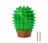 Grattoir d'angle en forme de cactus avec brosse de toilettage intégrée, art mural pour brosse à cheveux, espace de vie, décoration murale pour chats
