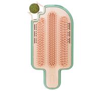 Grattoir d'angle pour chat, peigne de massage pour coin de chat, brosse de toilettage avec balle d'herbe à chat - Peigne à griffer, outil d'entretien pour animaux de compagnie à poils longs et courts