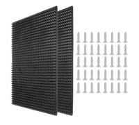Grattoir de chèvre - Brosse de massage de toilettage - Ensemble de deux pièces pour le bétail - Outil de grattage pour animaux robuste - Nettoyeur de poils à fixation murale - Équipement de soins