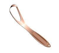 Grattoir de langue en acier inoxydable en forme d'éventail de 14 cm - Gratte-langue ergonomique antidérapant - Réutilisable et hygiénique pour la salle de bain quotidienne des adultes