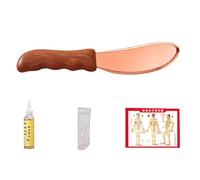 Grattoir de massage en cuivre fabriqué à la main avec double surface incurvée pour les tissus profonds et la relaxation Outil Guas Chutzpah en cuivre