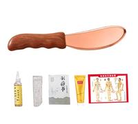 Grattoir de massage en cuivre fabriqué à la main avec double surface incurvée pour les tissus profonds et la relaxation Outil Guas Chutzpah en cuivre
