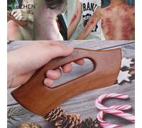 Grattoir De Massage Guasha En Bois Carbonisé, Outil De Massage À Poignée, Thérapie De Pression, Masseur De Points D'acupuncture, Soins De Santé Du Visage Et Du Corps, Nouveauté