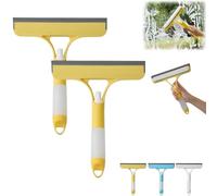 Grattoir de Nettoyage de vitres 3 en 1, Nouveau nettoyant Multifonction for vitres de Douche 2025 avec Spray et raclette, Outil de Nettoyage Tout Usage, for Voiture, Maison, Cuisine.(2pcs Yellow)