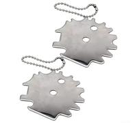 Grattoir de nettoyage en acier inoxydable avec répartition équilibrée du poids pour un contrôle précis lors de l'entretien du barbecue (6,5 x 6 cm, 2 pièces)