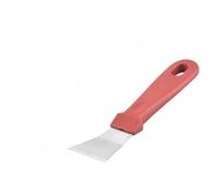 Grattoir de nettoyage Pelle de cuisine Nettoyant for sol Outil de dégivrage en acier inoxydable Grattoir à glace for dégivrage de réfrigérateur(Red concave)