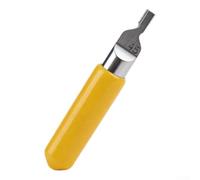 Grattoir de précision, grattoir à chanfreiner en alliage à double angle pour kits de plastique et de résine, outil de retrait de couture pour modélisation et finition des bords (jaune)