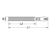 Grattoir droit manche bois lame 200 mm KS TOOLS - 150.3254