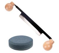 Grattoir ÉCorce Droit - Acier Carbone Manche Bois, Outil Rasage Dessin Professionnel, Accessoire Travail Bois Artisanal, ÉQuipement Charpente Robuste Précis | Plane Menuiserie Pour Enlever Couches