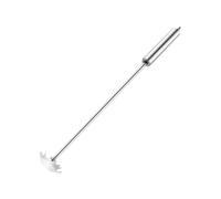 Grattoir en acier inoxydable à long manche pour barbecue - Convient pour l'extérieur et le stockage et même pour la cuisson à l'extérieur - Fiable - Fabriqué en poils métalliques cassants