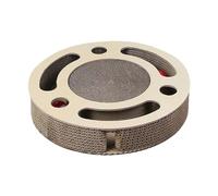 Grattoir en carton ovale pour chat d'intérieur, grattoir compact en carton avec petites boules, grattoir rond pour protéger les meubles d'intérieur, fournitures pour animaux domestiques