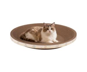 Grattoir en carton pour chat - 40 cm rond interactif griffe, alignement naturel de repos tapis à griffer nid | Jouet de divertissement pour chats dans l'aire de jeu balcon salon appartement plancher