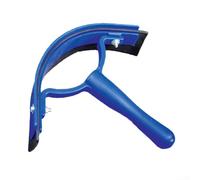 Grattoir en plastique pour cheval avec bords en caoutchouc souple pour enlever facilement la sueur et l'eau des chevaux et autres grands animaux (bleu)