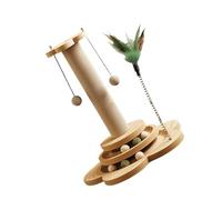 Grattoir en Sisal pour Chats, avec Plusieurs Jouets, Meubles pour Chaton, Poteau à gratter, Piste à Deux Couches, Jouet d ' pour Chat
