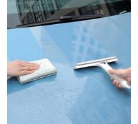 Grattoir en verre pour avoir poignée Spray Gadget Streak Silicone Streak- Salle de bain adapté voiture multifonction - Nettoyage de l'eau de cuisine (21,5 x 25,7 cm) (Blanc)