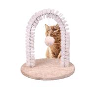 Grattoir Facial pour Chat - Griffoir de Toilettage en Arc avec Brosse à Massage | Griffoir Massage Brosse à Poils et Jeu pour Tête et Dos des Chaton