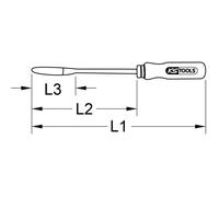 Grattoir 'feuille de sauge' manche bois lame 200 mm KS TOOLS - 150.3241
