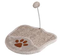 Grattoir Flamant Rose Greta En Forme De Patte Gris 34,5x34,5cm Avec Jouet