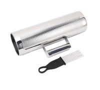 Grattoir Guiro Latin en Acier Inoxydable 32 x 10 cm avec hochet, grattoir en métal pour Jazz, Performance en Direct, Musique, Design Ouvert pour Un Son Brillant, poignée
