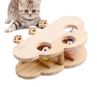 Grattoir interactif pour chat - Jouet en bois - Réduit l'ennui chez les chatons - Favorise l'exercice physique pour chambre ou balcon - Outil de ponçage naturel amusant pour animaux de compagnie