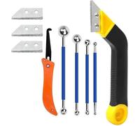 Grattoir Joint Carrelage, Grattoir a Dejointer Carrelage,Grattoir à Outils avec Lames et Kit Boule pour Nettoyage de Carreaux