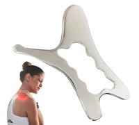 Grattoir musculaire en acier inoxydable 304 | Outil pour racloir les muscles du visage, plaque de massage du corps pour bras, cou, épaule
