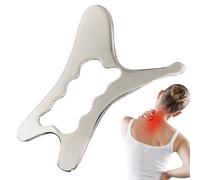 Grattoir musculaire en acier inoxydable pour fascia, massage du corps, de libération des tissus profonds pour bras, cou, dos, jambes, visage, maison, spa, gym, clinique, 48,7/30,1 cm