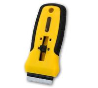 Grattoir - Outil bi-matière avec 5 lames, idéal pour éliminer les adhérences sur les surfaces. Design ergonomique pour plus de confort