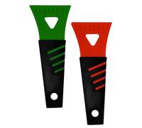 Grattoir Pare Brise Voiture,2pc Raclette pour Glac,Compacte, Légère et Facile à Ranger,Se Glisse dans Les Poches et la Boîte à Gants,raclette Voiture Pare Brise,Anti-Rayures (Orange+Vert)